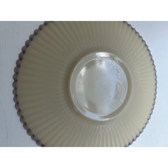 Vintage Macbeth Evans Cremax "Petalware" Pattern Opalescent Glass Dish 10 1/2" - Picture 10 of 10